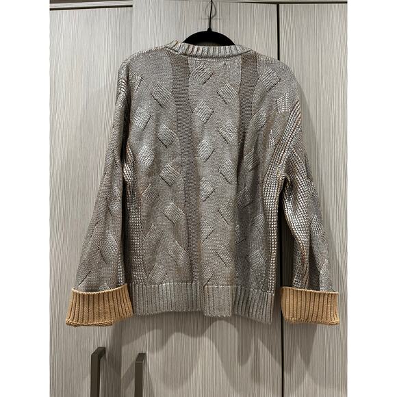NEW PISTOLA Metallic Everly Sweater | Gilded Castle | 100% Cotton | Small - Picture 3 of 8